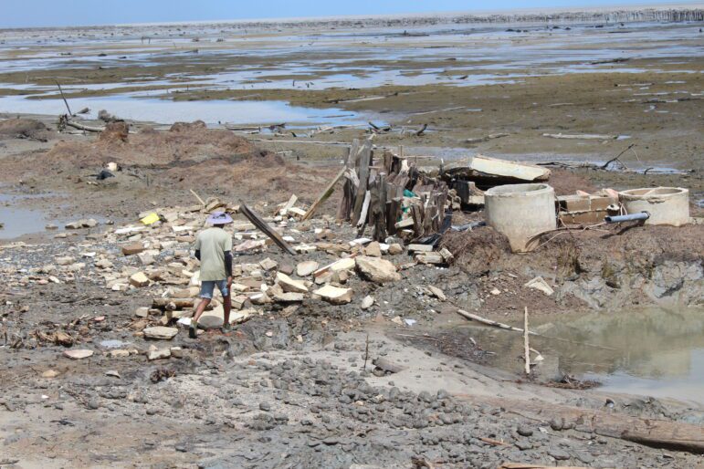 Professor Naipal on his way to carry out fieldwork